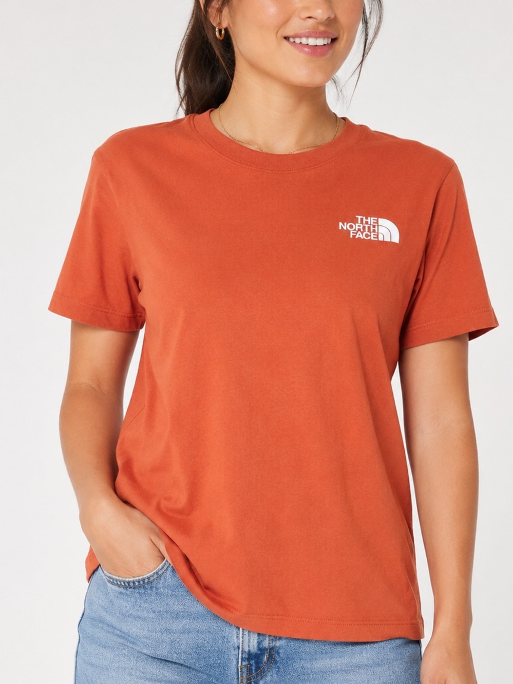 The North Face Evo Edge Short Sleeve Tee Women’s Medium Mars Dust Orange Relaxed - Picture 1 of 10